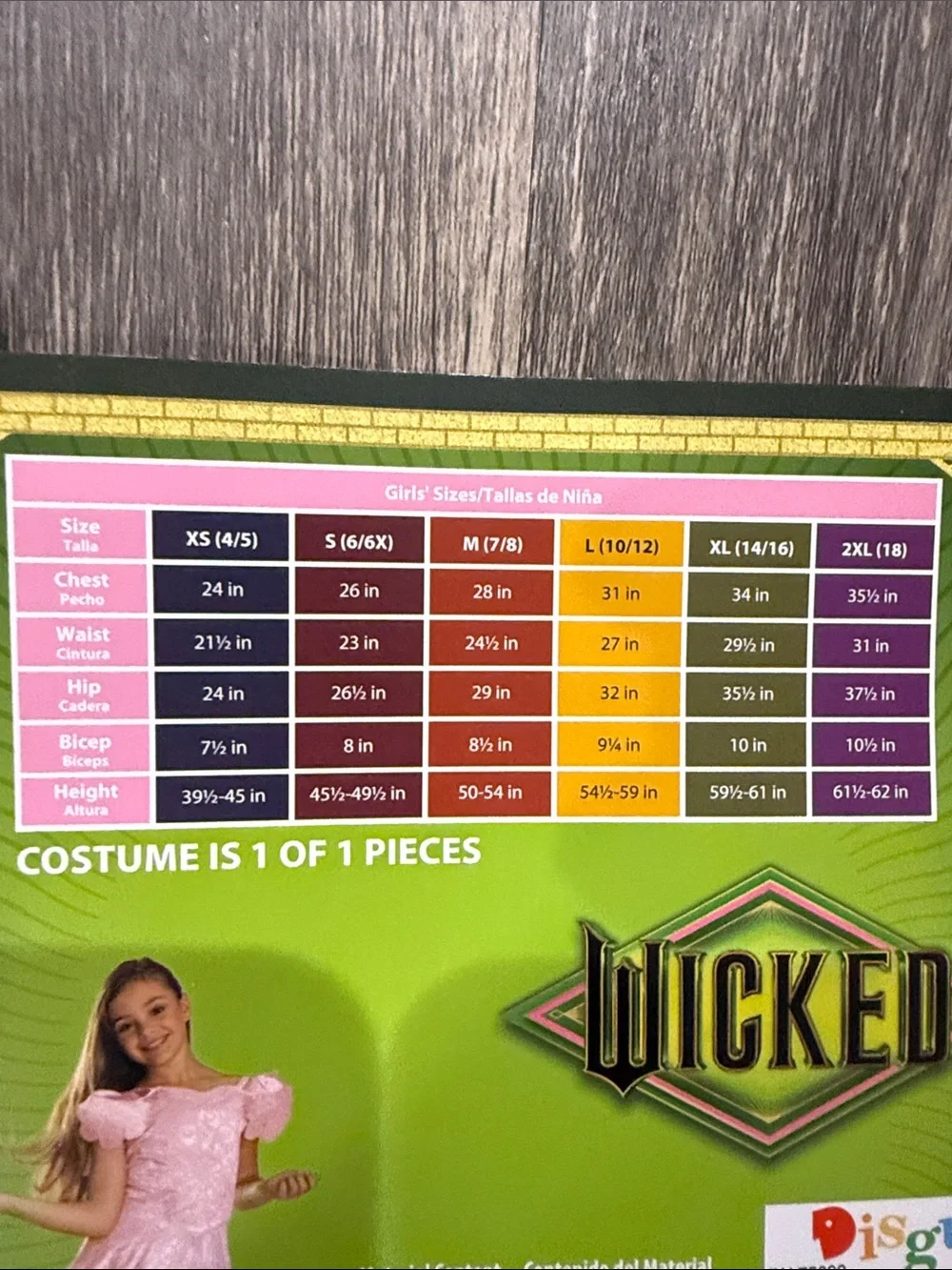 Wicked Glinda Girls' Dress Halloween Costume in Light Pink